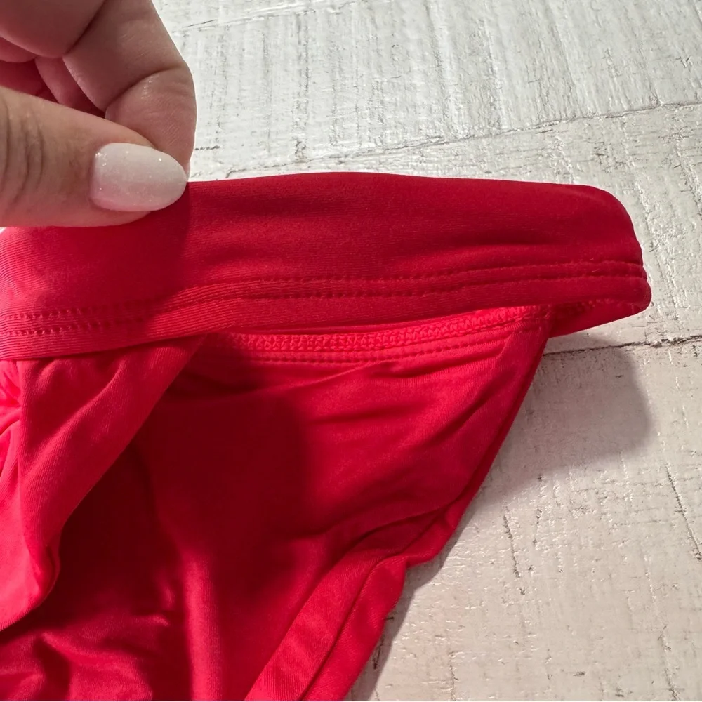Andie Swim the Banded Cheeky Bikini Bottom‎ NWT size XL Cherry Red Swimsuit